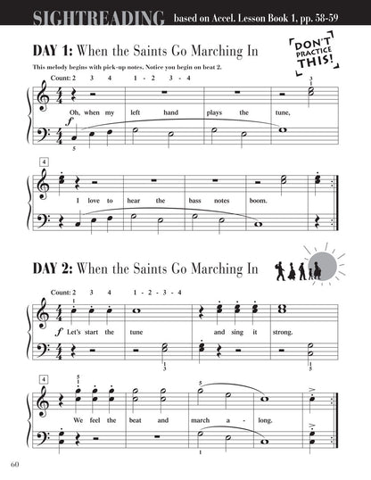 Accelerated Piano Adventures for the Older Beginner – Sightreading, Book 1