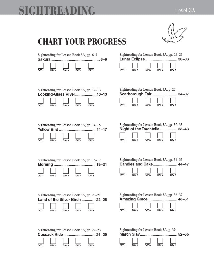 Faber Piano Adventures - Level 3A - Sightreading Book