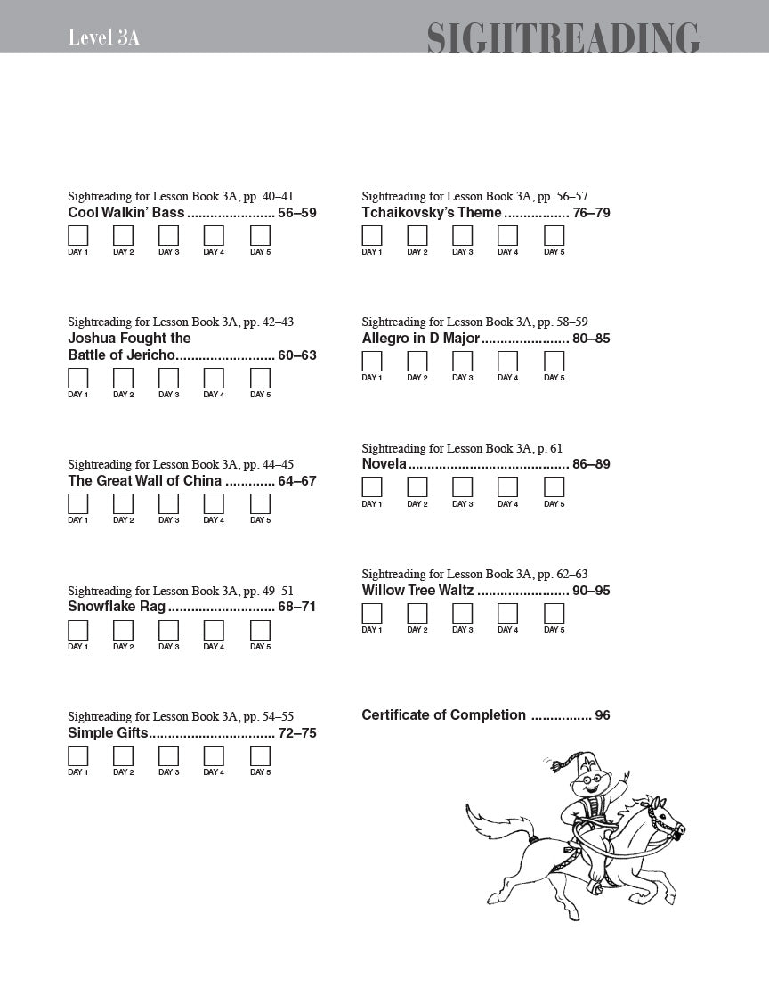 Faber Piano Adventures - Level 3A - Sightreading Book
