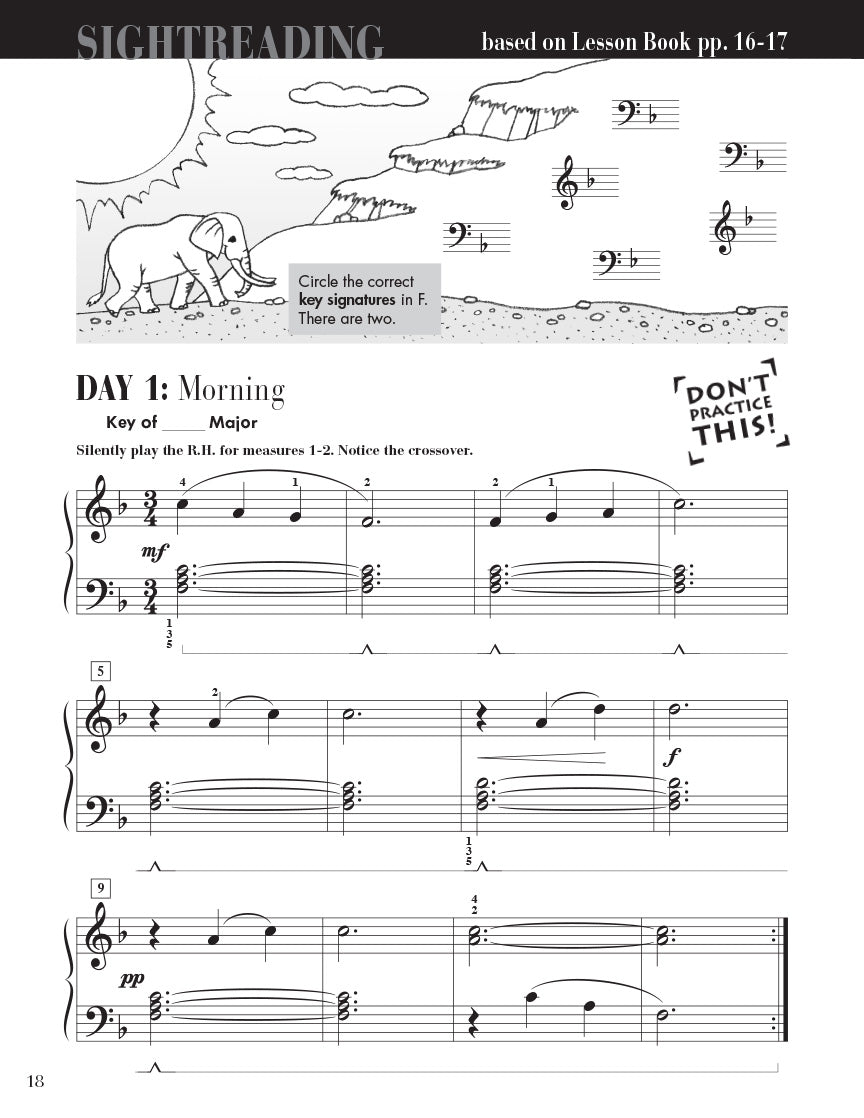 Faber Piano Adventures - Level 3A - Sightreading Book