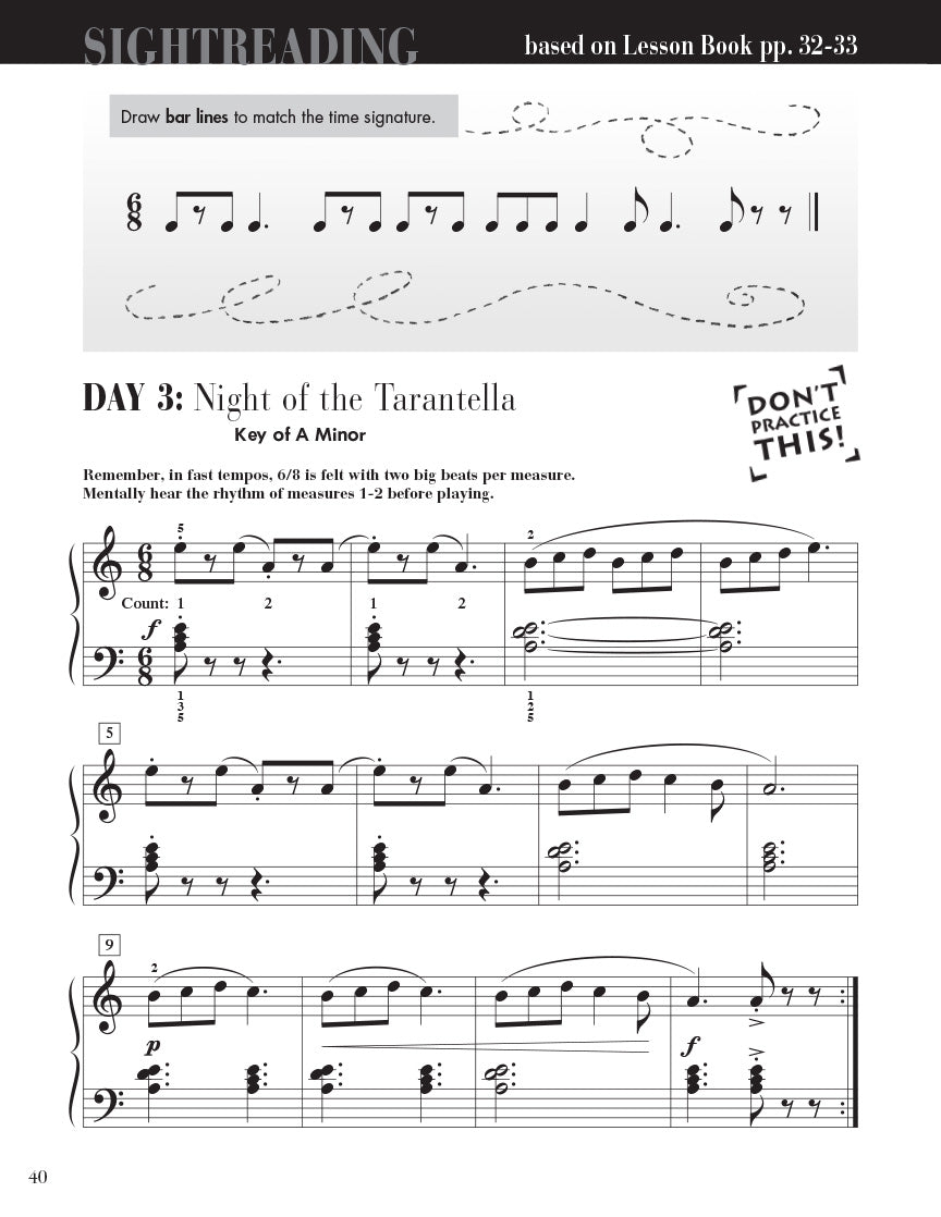 Faber Piano Adventures - Level 3A - Sightreading Book