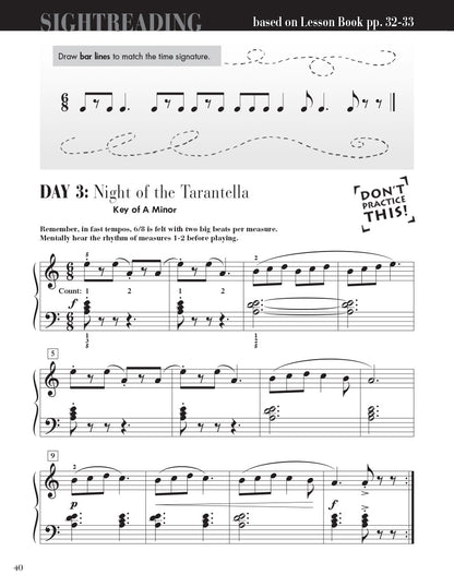 Faber Piano Adventures - Level 3A - Sightreading Book