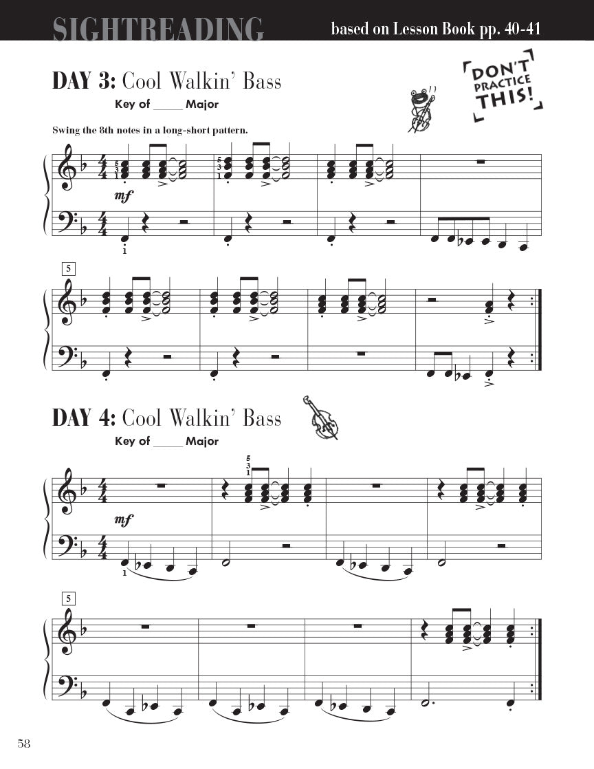 Faber Piano Adventures - Level 3A - Sightreading Book