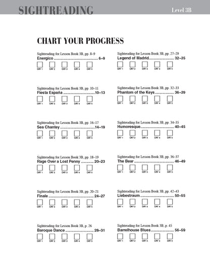 Faber Piano Adventures - Level 3B - Sightreading Book