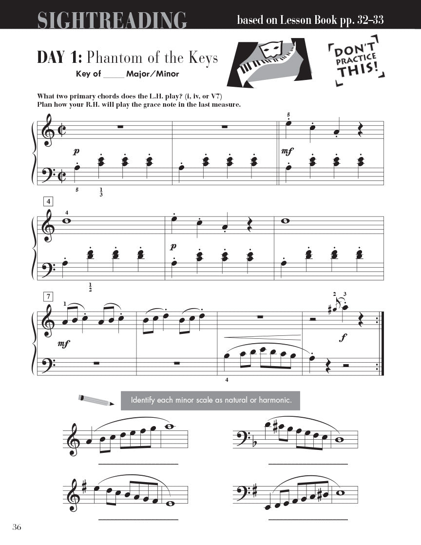 Faber Piano Adventures - Level 3B - Sightreading Book