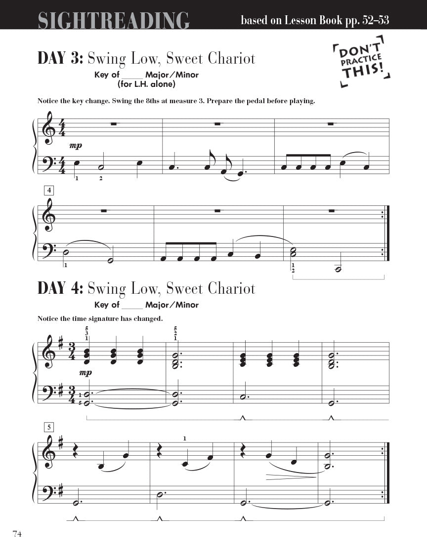 Faber Piano Adventures - Level 3B - Sightreading Book