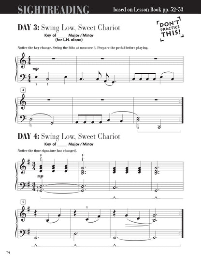Faber Piano Adventures - Level 3B - Sightreading Book