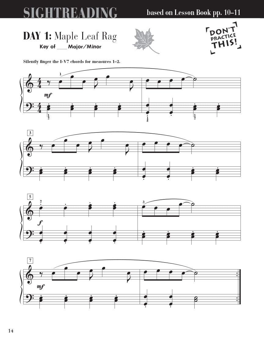 Faber Piano Adventures - Level 4 - Sightreading Book