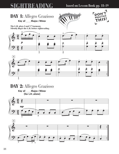 Faber Piano Adventures - Level 4 - Sightreading Book