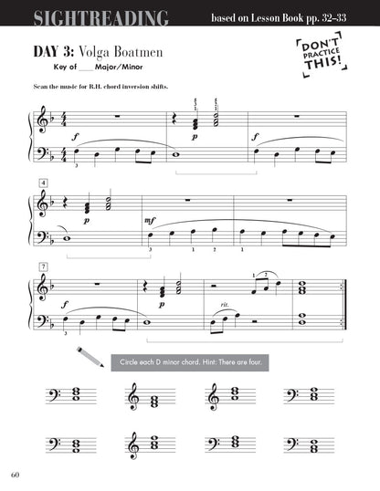 Faber Piano Adventures - Level 4 - Sightreading Book