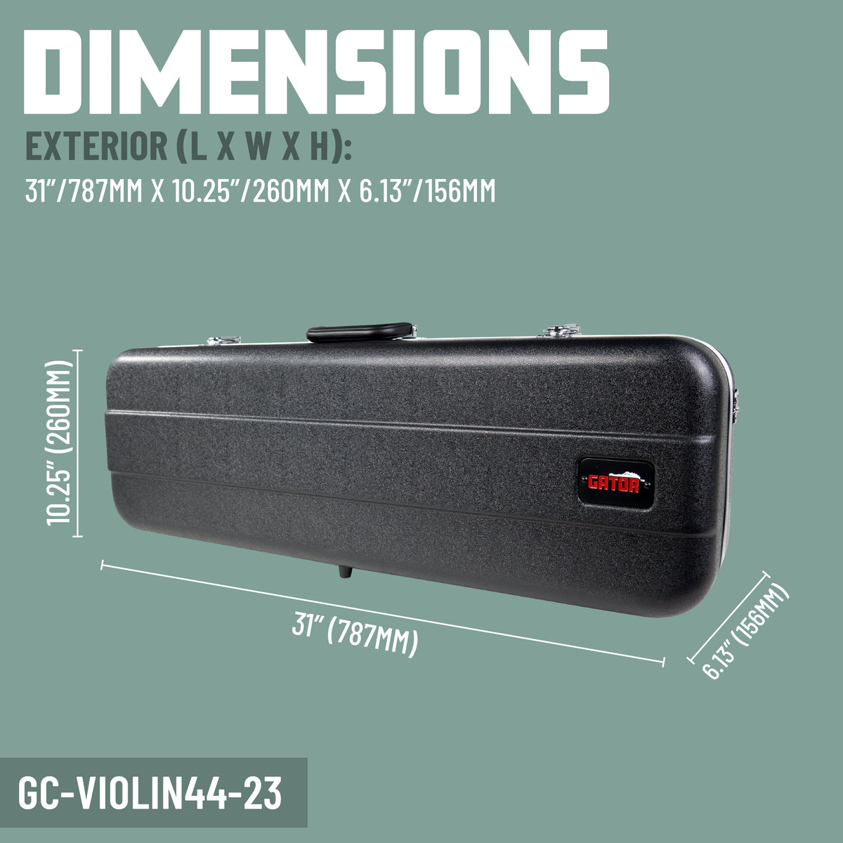 Gator Hardshell Case for 4/4 Violin GC-VIOLIN44-23