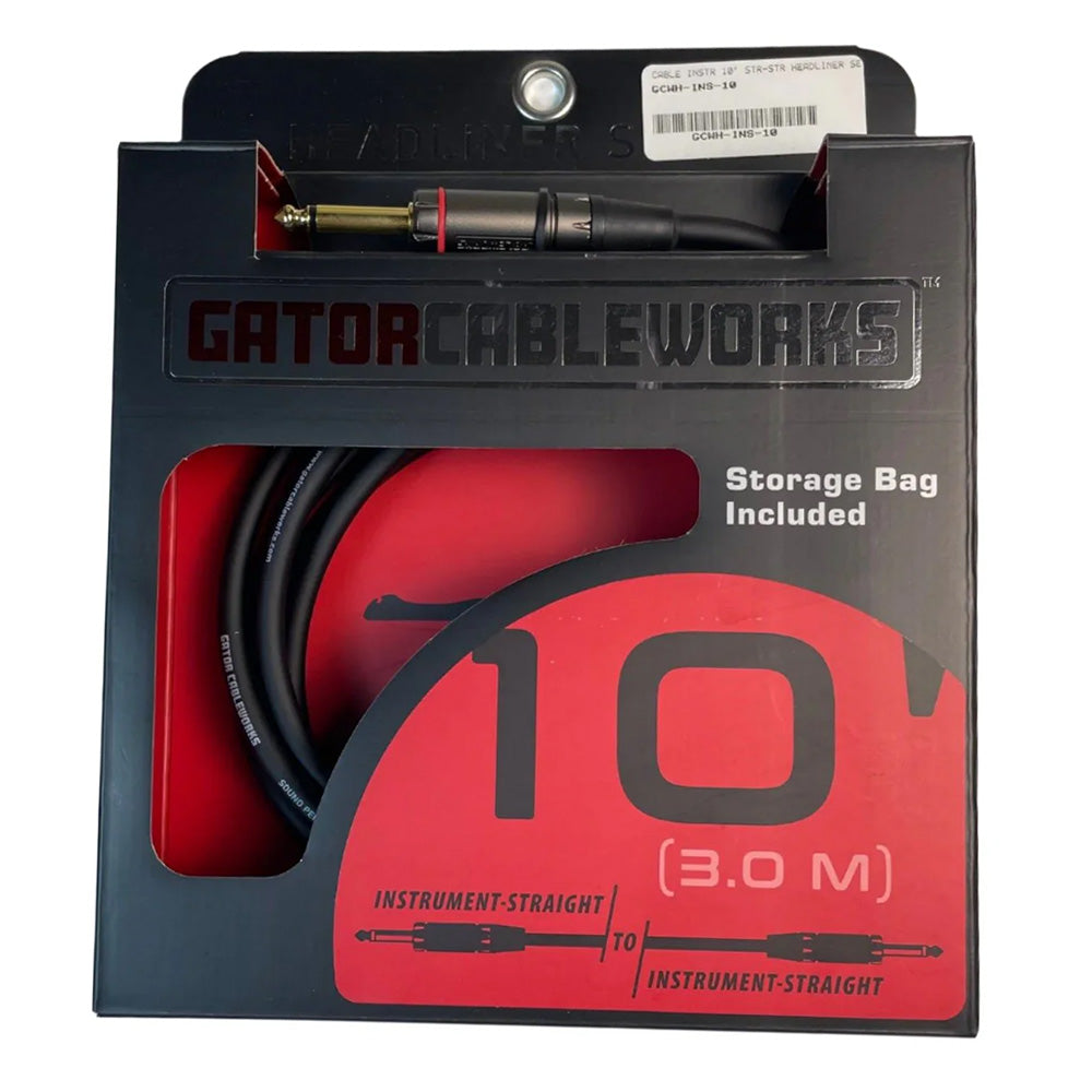 Gator Headliner Series 10" 1/4" to 1/4" Instrument Cable