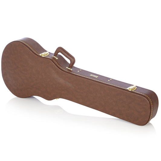 Gator Gibson Les Paul® Guitar Deluxe Wood Case, Brown