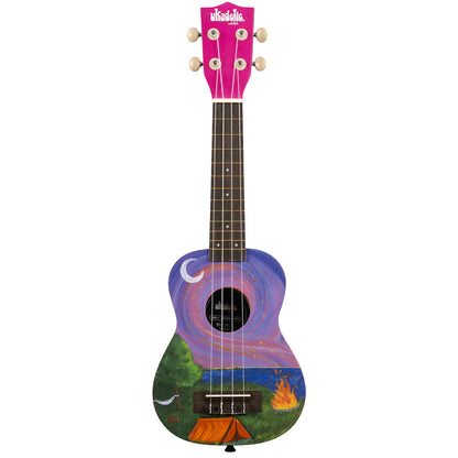 Kala Happy Camper Ukadelic Soprano Ukulele, UKHAPPYCAMPER