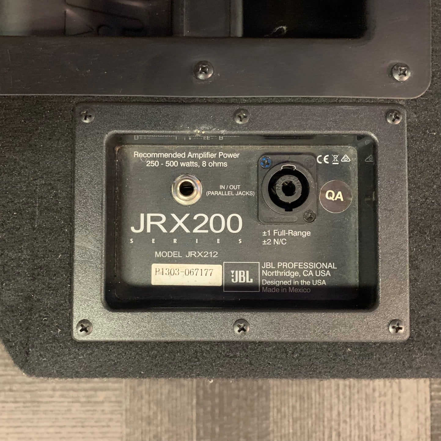 JBL JRX212 Passive 12x2 250W Floor Monitor (Floor Model Demo/No Box)