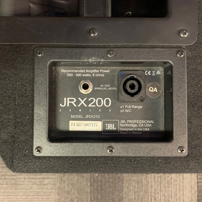 JBL JRX212 Passive 12x2 250W Floor Monitor (Floor Model Demo/No Box)