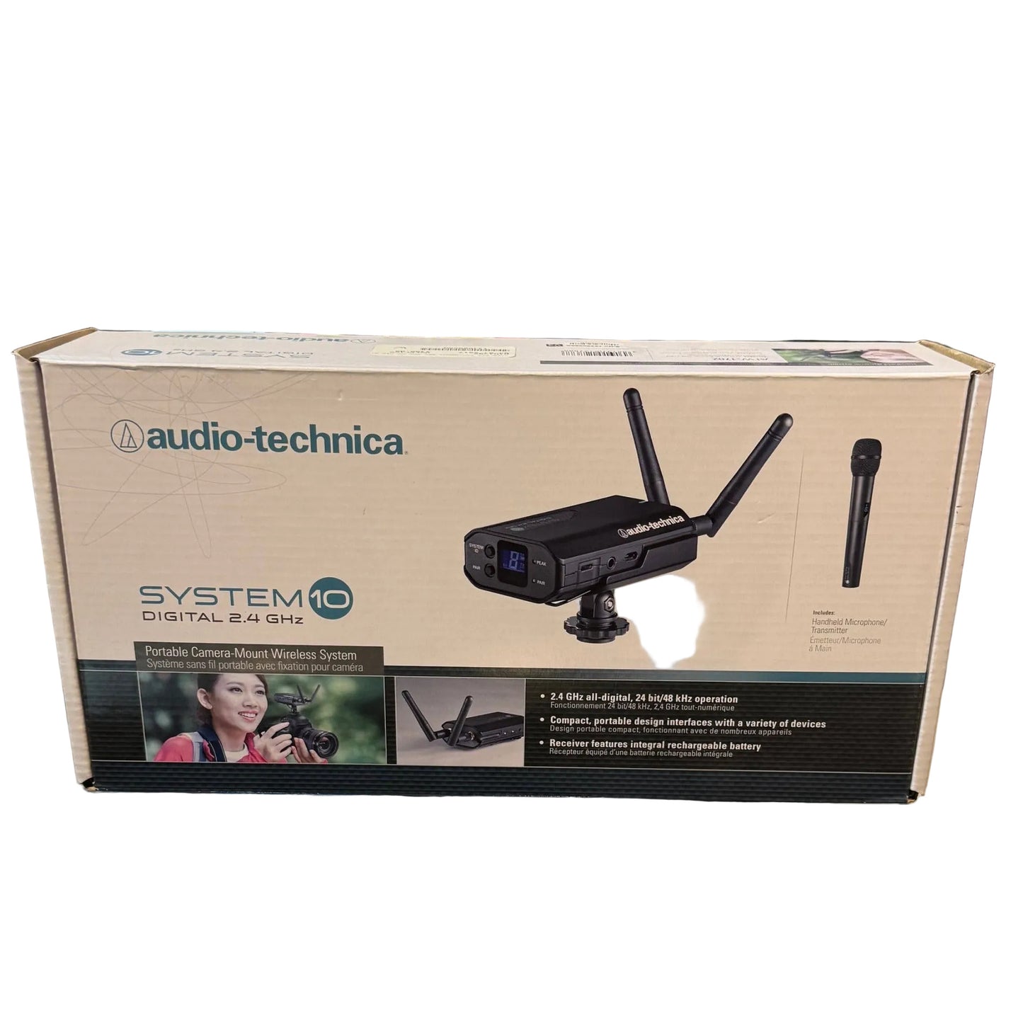 Audio Technica ATW-1702 System 10 Camera-Mount Wireless Handheld System (Open Box)