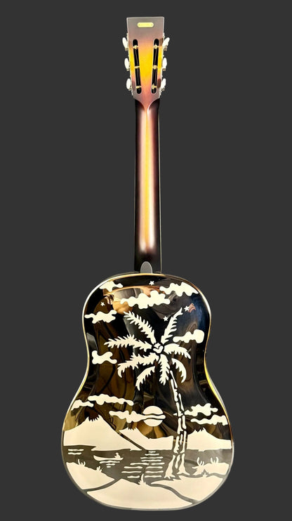 National Resophonic Style O 12 Fret Brass Resonator Guitar