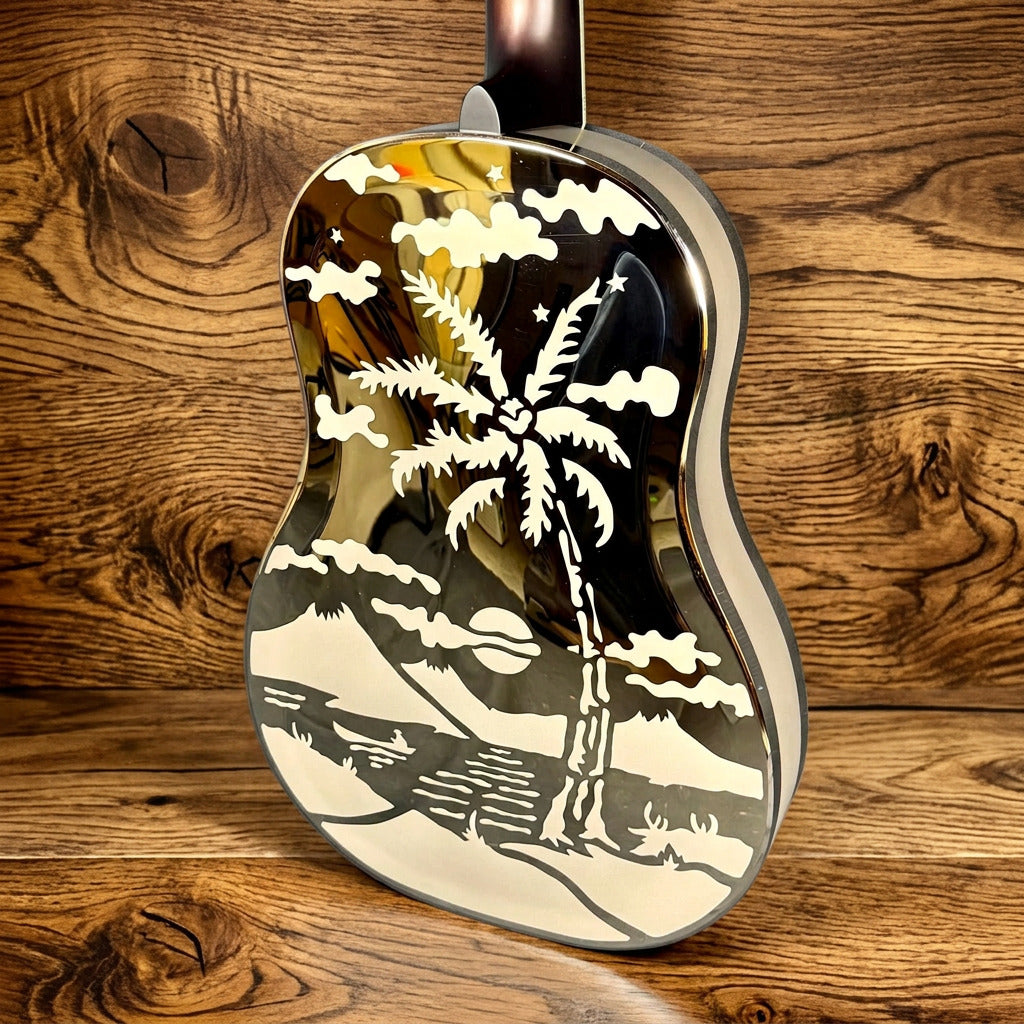 National Resophonic Style O 12 Fret Brass Resonator Guitar
