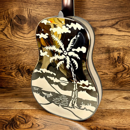National Resophonic Style O 12 Fret Brass Resonator Guitar