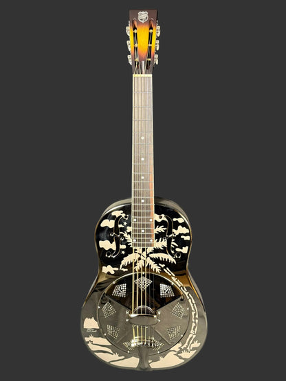 National Resophonic Style O 12 Fret Brass Resonator Guitar