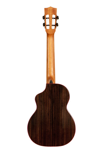 Kala Contour All Solid Gloss Spruce Rosewood Tenor Ukulele w/ Cutaway and Bag, KA-CT-SSRW-TG