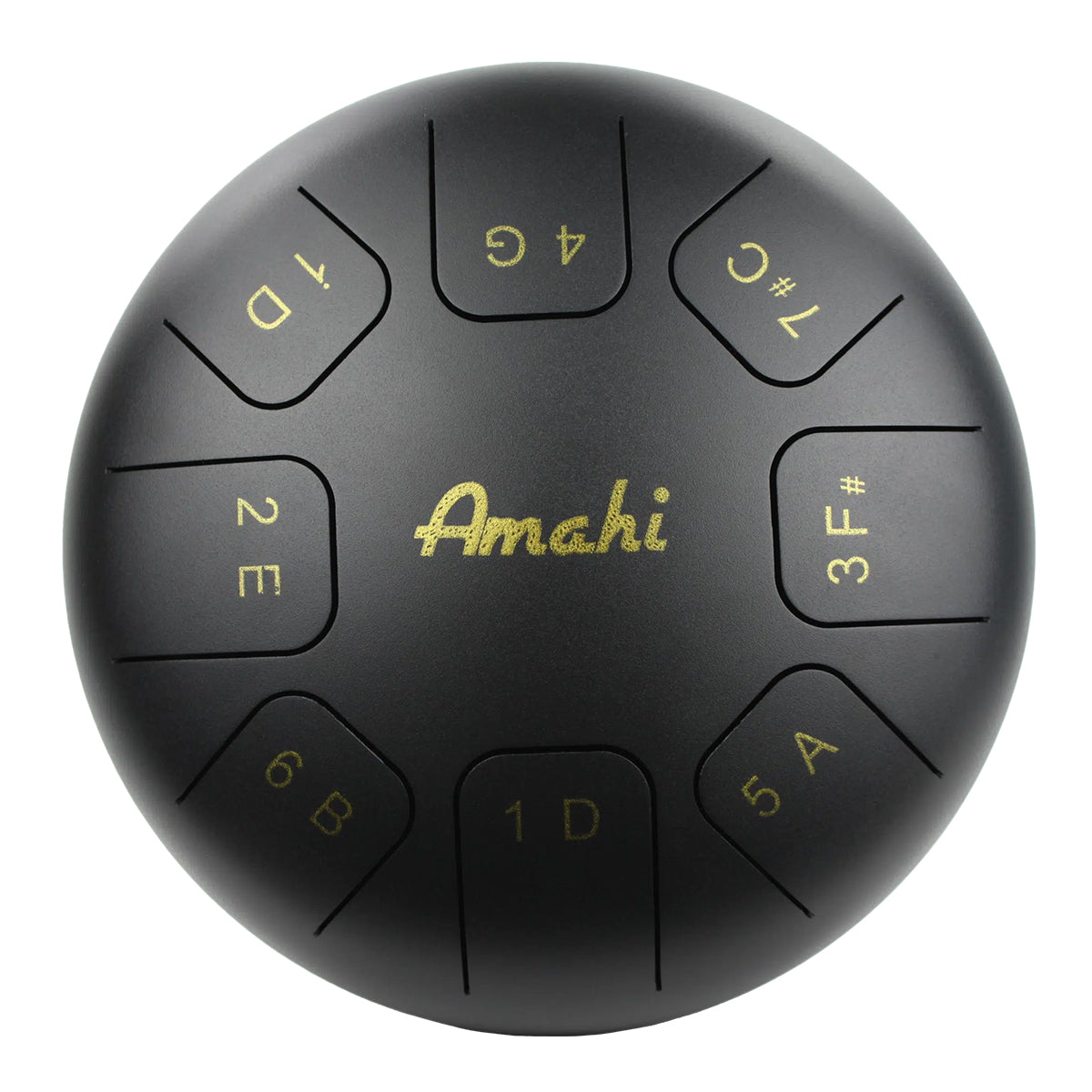 Amahi Black Steel Tongue Drum, 10″