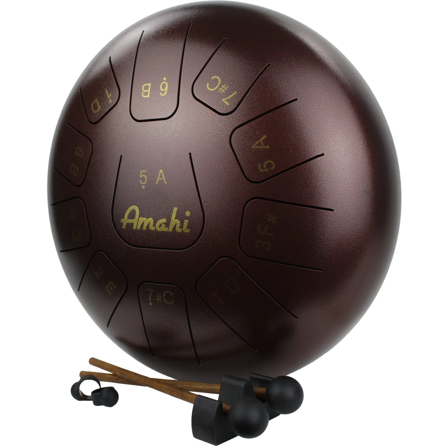 Amahi Bronze Steel Tongue Drum, 12″