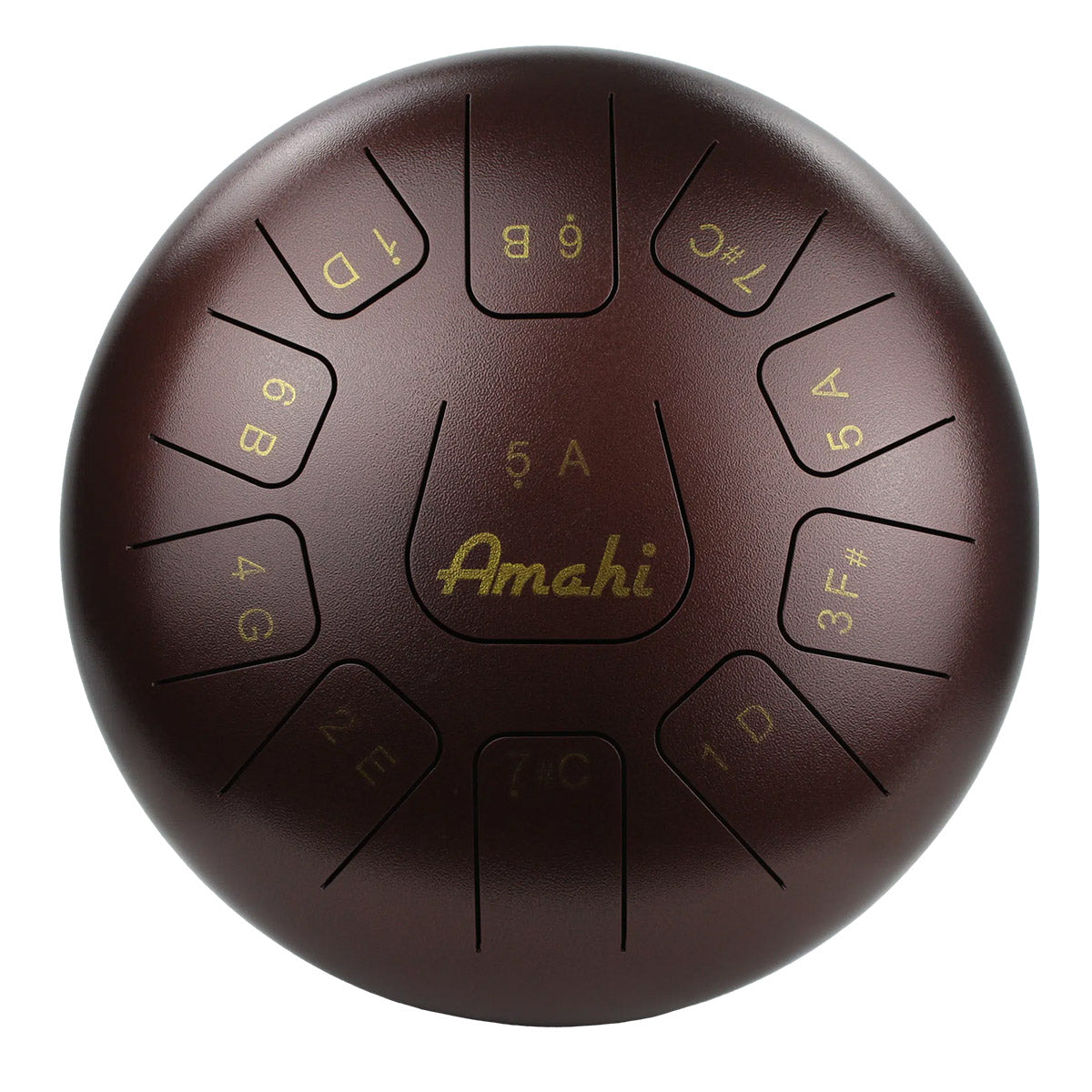 Amahi Bronze Steel Tongue Drum, 12″