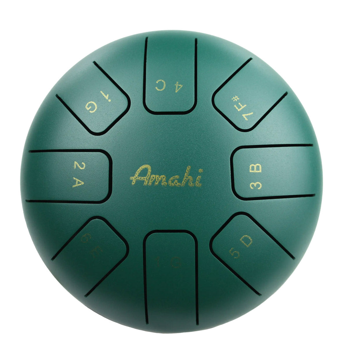 Amahi Green Steel Tongue Drum, 6″