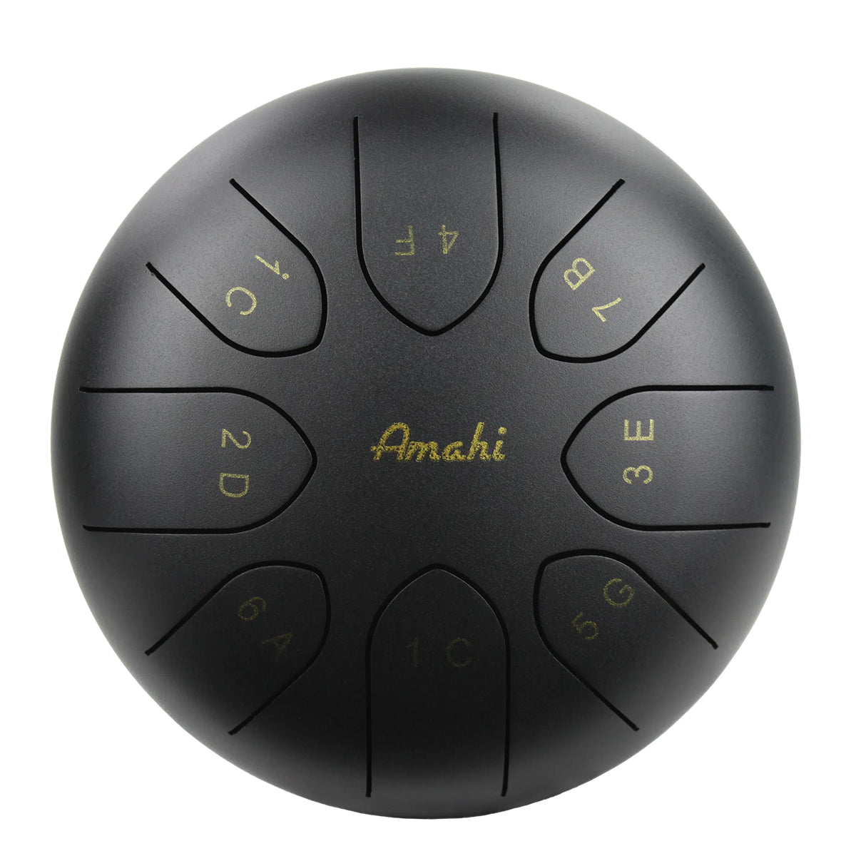 Amahi Black Steel Tongue Drum, 8″