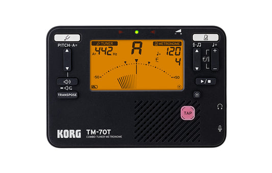 Korg TM-70T Black Tuner Metronome Combo