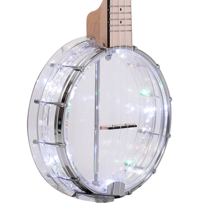 Gold Tone Light-Up Little Gem, See-Through Banjo-Uke, Diamond