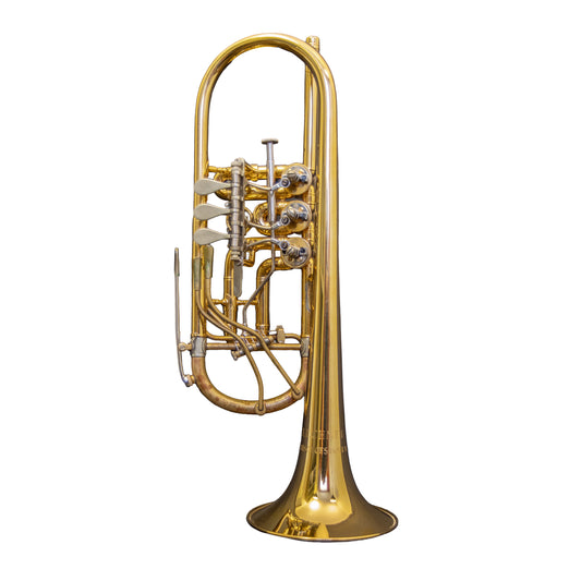 Used Lechner Rotory Valve orchestral Trumpet  Key of C