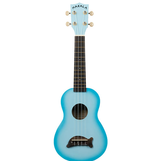 Makala Light Blue Burst Soprano Dolphin Ukulele, MK-SD/LBLBURST