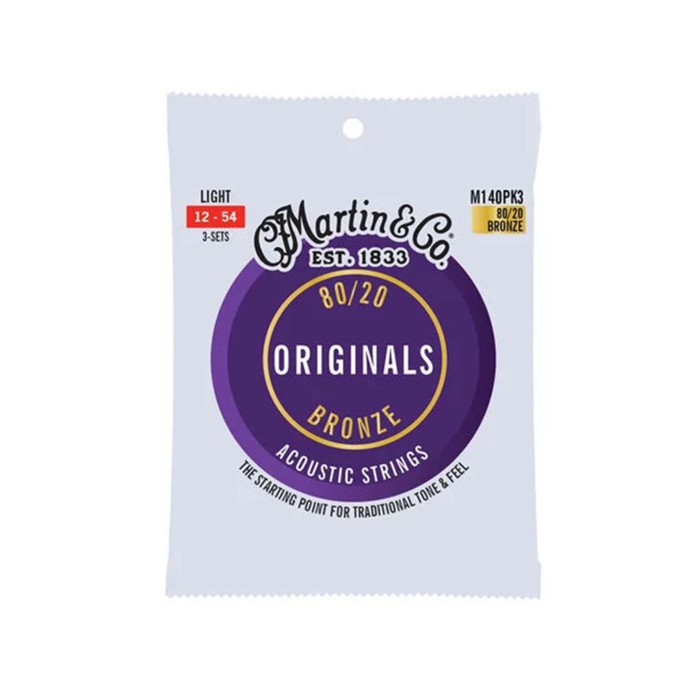 Martin Original Bronze Light Strings M140PK3 3 Pack