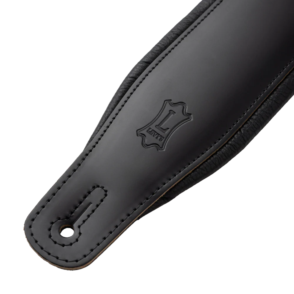 Levy's M26PD Black Amped Leather 3" Guitar Strap