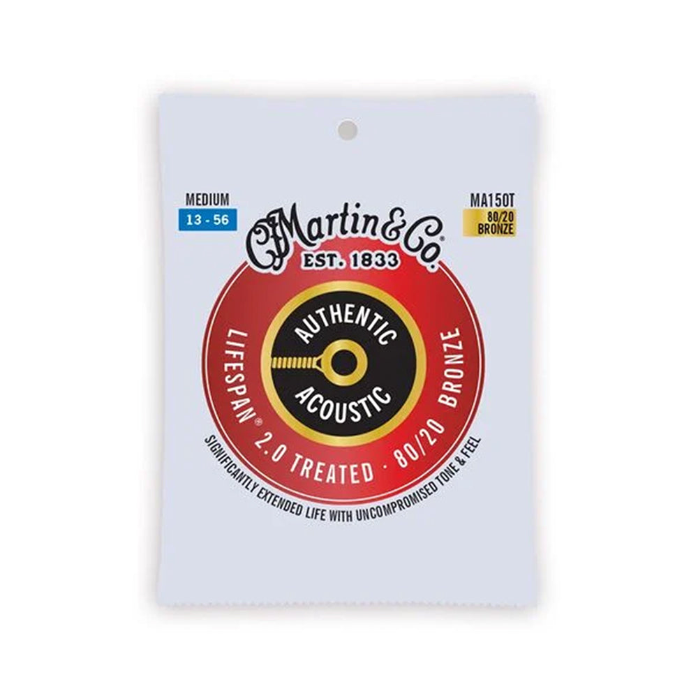 Martin MA150T Authentic Acoustic Lifespan® 2.0 Guitar Strings Medium