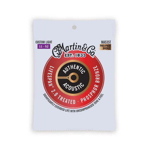 Martin MA540T Authentic Acoustic Lifespan® 2.0 Guitar Strings Phosphor Bronze