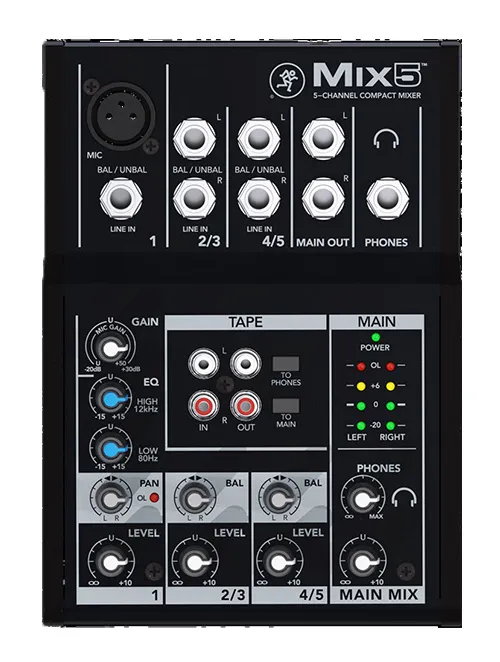 Mackie Mix5, audio Mixer