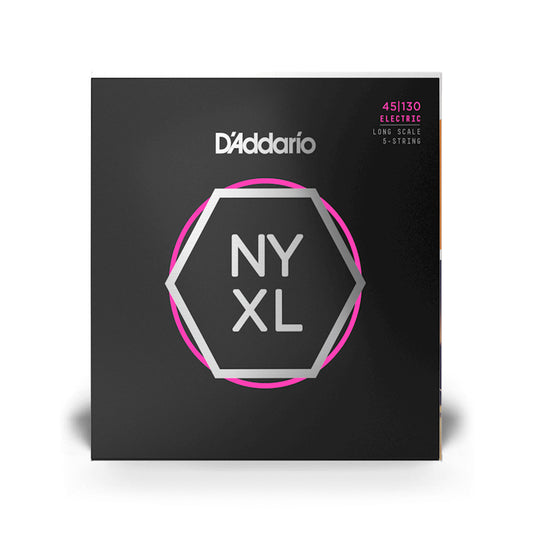 Daddario NYXL45130, Regular Light Long Scale 5-String Bass Strings