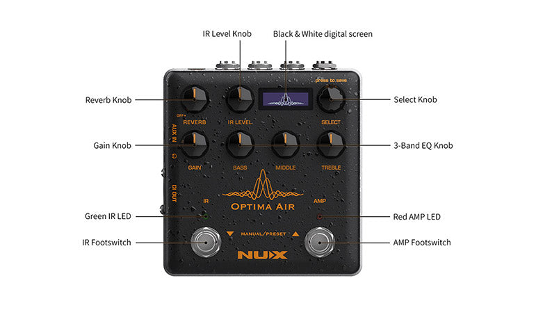 NUX Optima Air Acoustic Simulator & IR Loader – Portland Music Company