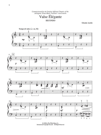 Austin - Valse Elegante (1 Piano, 4 Hands)