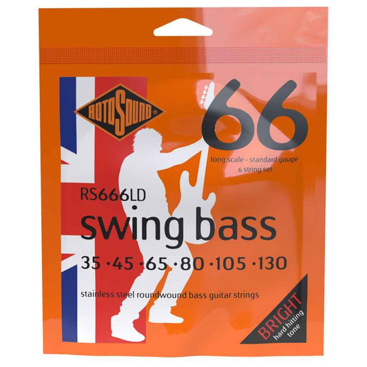 Rotosound RS666LD Swing Bass 66 6-String Standard 35-130 Bass Strings