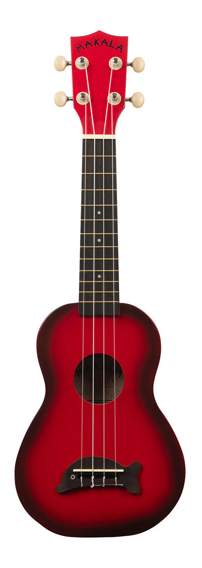 Makala Red Burst Soprano Dolphin Ukulele