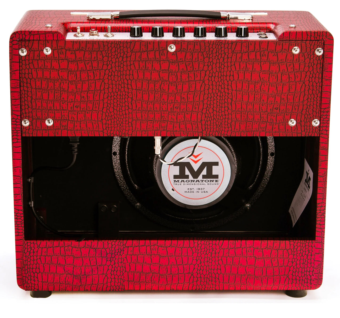 Magnatone Super 15 1x12 15 Watt All Tube Guitar Amp Red Croc