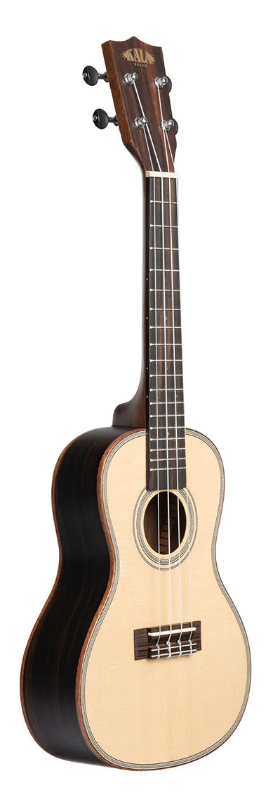 Kala Solid Spruce Top Striped Ebony Concert Ukulele