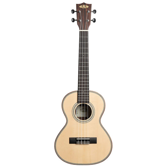 Kala Solid Spruce Top Striped Ebony Tenor Ukulele, KASSEBY-T