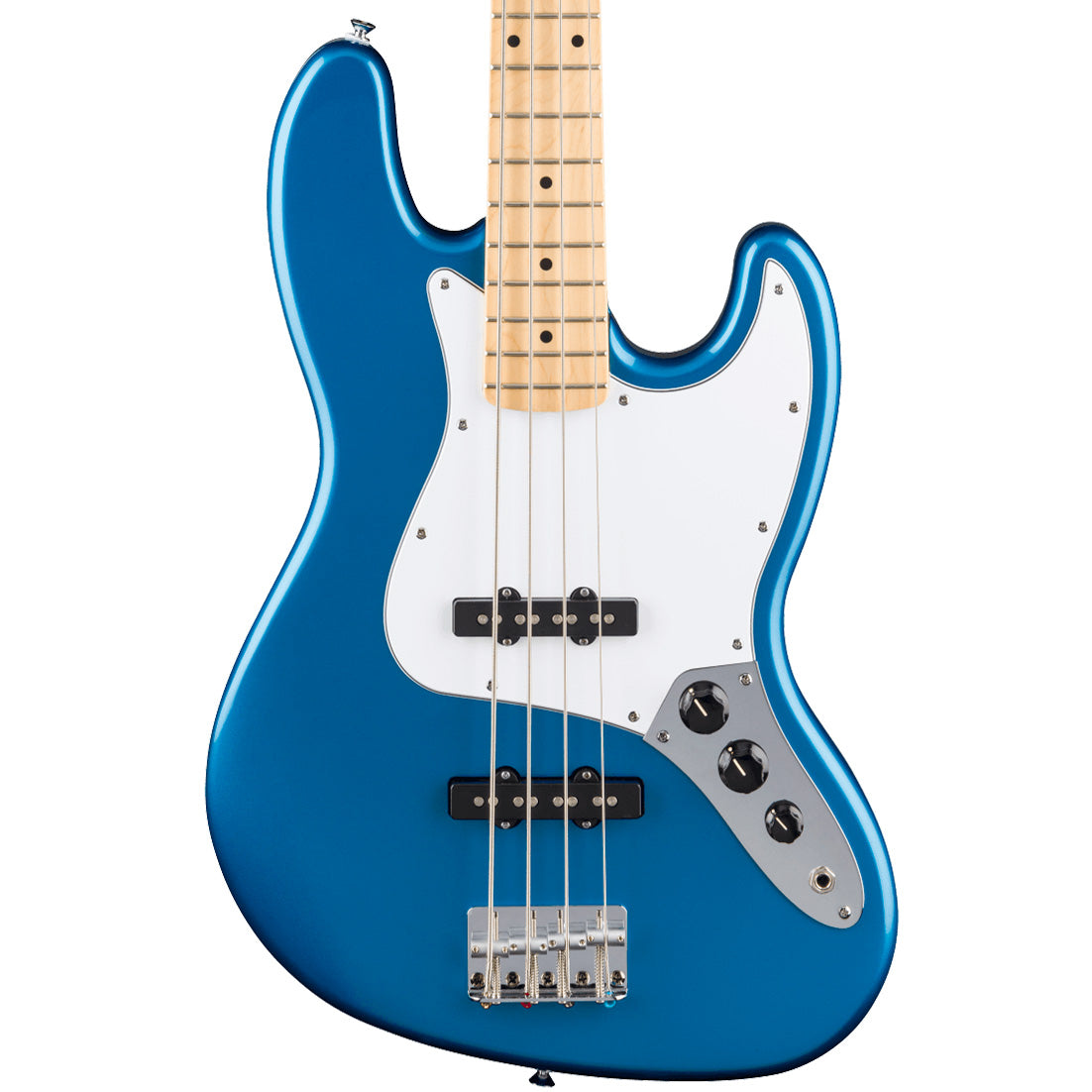 Fender Standard Series, Jazz Bass, Maple Fingerboard, White Pickguard, Aqua Marine Metallic