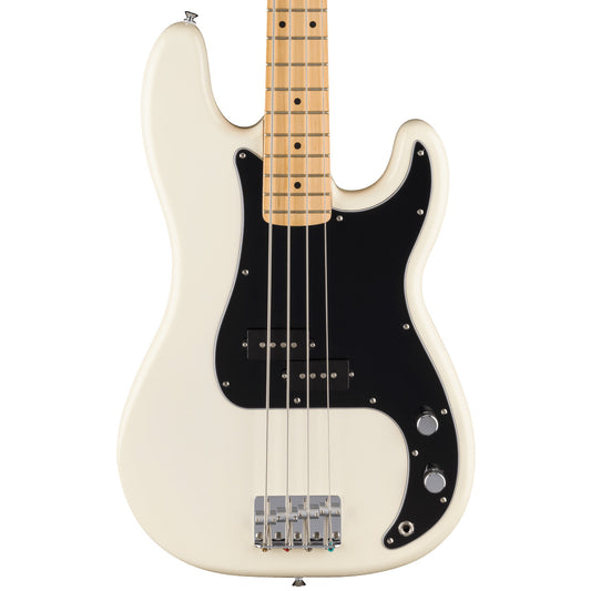 Fender Standard Series, Precision Bass, Maple Fingerboard, Black Pickguard, Olympic White